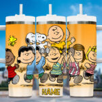 Snoopy Tumbler, Charlie Brown, Peanuts Stanley Cup Tumbler Engraved 40Oz Stanley Tumbler Handle Lid Stainless Steel Tumbler