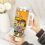 Snoopy Tumbler, Charlie Brown, Peanuts Stanley Cup Tumbler Engraved 40Oz Stanley Tumbler Handle Lid Stainless Steel Tumbler - Image 2