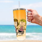 Snoopy Tumbler, Charlie Brown, Peanuts Stanley Cup Tumbler Engraved 40Oz Stanley Tumbler Handle Lid Stainless Steel Tumbler - Image 3
