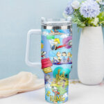 Snoopy Tumbler, Peanuts Stanley Cup Tumbler Engraved 40Oz, Snoopy Stanley Tumbler Handle Lid Stainless Steel - Image 3