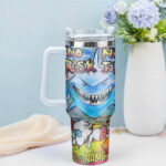 Snoopy Tumbler, Peanuts Stanley Cup Tumbler Engraved 40Oz, Snoopy Stanley Tumbler Handle Lid Stainless Steel - Image 4