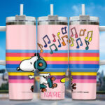 Snoopy Tumbler, Peanuts Stanley Cup Tumbler Engraved 40Oz, Snoopy Stanley Tumbler Handle Lid Stainless Steel