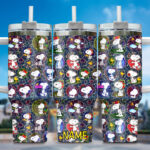 Snoopy Tumbler, Peanuts Stanley Cup Tumbler Engraved 40Oz, Snoopy Stanley Tumbler Handle Lid Stainless Steel