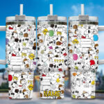 Snoopy Tumbler, Peanuts Stanley Cup Tumbler Engraved 40Oz, Snoopy Stanley Tumbler Handle Lid Stainless Steel