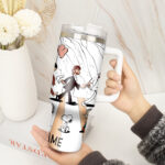 Snoopy Tumbler, Peanuts Stanley Cup Tumbler Engraved 40Oz, Snoopy Stanley Tumbler Handle Lid Stainless Steel - Image 2