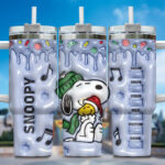 3D Snoopy Tumbler, Peanuts Stanley Tumbler Wrap, Disney Tumbler Cup Tumbler Engraved 40Oz, Handle Lid Stainless Steel