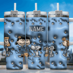 3D Snoopy Tumbler, Peanuts Stanley Tumbler Wrap, Disney Tumbler Cup Tumbler Engraved 40Oz, Handle Lid Stainless Steel