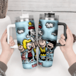 3D Snoopy Tumbler, Peanuts Stanley Tumbler Wrap, Disney Tumbler Cup Tumbler Engraved 40Oz, Handle Lid Stainless Steel - Image 3