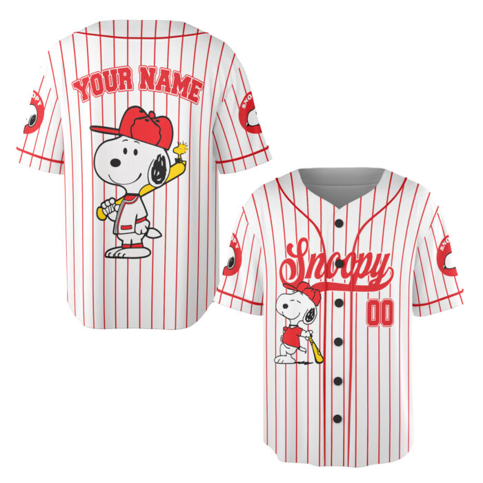 Snoopy Cartoon Baseball Jersey, Snoopy Vintage Baseball Jersey Shirt, Snoopy Baseball Team Outfit - Image 3