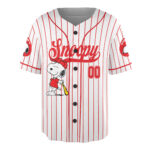 Snoopy Cartoon Baseball Jersey, Snoopy Vintage Baseball Jersey Shirt, Snoopy Baseball Team Outfit - Image 4