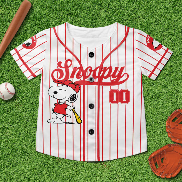Snoopy Cartoon Baseball Jersey, Snoopy Vintage Baseball Jersey Shirt, Snoopy Baseball Team Outfit - Image 6