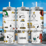 Snoopy Tumbler, Peanuts Stanley Tumbler Wrap, Disney Tumbler Cup Tumbler Engraved 40Oz, Handle Lid Stainless Steel