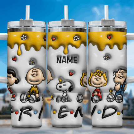 3D Snoopy Tumbler, Peanuts Stanley Tumbler Wrap, Disney Tumbler Cup Tumbler Engraved 40Oz, Handle Lid Stainless Steel