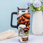 3D Snoopy Tumbler, San Francisco Giants Stanley Tumbler Wrap, Peanuts MLB Tumbler Cup Tumbler Engraved 40Oz, Handle Lid Stainless Steel - Image 3