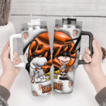 3D Snoopy Tumbler, San Francisco Giants Stanley Tumbler Wrap, Peanuts MLB Tumbler Cup Tumbler Engraved 40Oz, Handle Lid Stainless Steel - Image 4