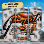 3D Snoopy Tumbler, San Francisco Giants Stanley Tumbler Wrap, Peanuts MLB Tumbler Cup Tumbler Engraved 40Oz, Handle Lid Stainless Steel
