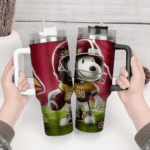 Snoopy Tumbler, Arizona Cardinals Stanley Tumbler Wrap, NFL Tumbler Cup Tumbler Engraved 40Oz, Handle Lid Stainless Steel - Image 4