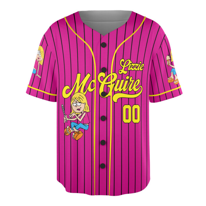 Custom Lizzie McGuire Cartoon Baseball Jersey, Lizzie McGuire Vintage Baseball Jersey Shirt, Snoopy Baseball Team Outfit - Image 2