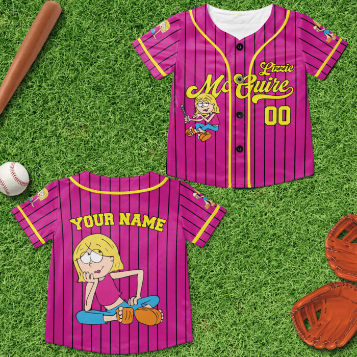 Custom Lizzie McGuire Cartoon Baseball Jersey, Lizzie McGuire Vintage Baseball Jersey Shirt, Snoopy Baseball Team Outfit - Image 4