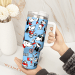 Snoopy Tumbler, Peanuts Stanley Tumbler Wrap, Tumbler Cup Engraved 40Oz, Handle Lid Stainless Steel - Image 2