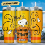 Snoopy Tumbler, Peanuts Stanley Tumbler Wrap, Tumbler Cup Engraved 40Oz, Handle Lid Stainless Steel