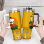 Snoopy Tumbler, Peanuts Stanley Tumbler Wrap, Halloween Tumbler Cup Engraved 40Oz, Handle Lid Stainless Steel - Image 3