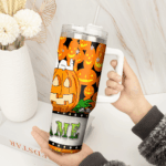 Snoopy Tumbler, Peanuts Stanley Tumbler Wrap, Halloween Tumbler Cup Engraved 40Oz, Handle Lid Stainless Steel - Image 2