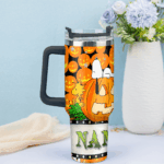 Snoopy Tumbler, Peanuts Stanley Tumbler Wrap, Halloween Tumbler Cup Engraved 40Oz, Handle Lid Stainless Steel - Image 3