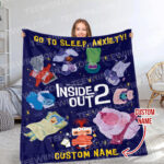 Personalized Inside Out 2 Blanket, Go To Sleep Blanket, Custom name Blanket