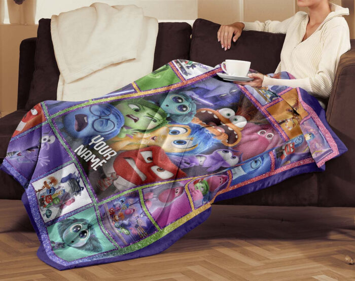 Personalized Inside Out 2 Blanket, Go To Sleep Blanket, Custom name Blanket - Image 2