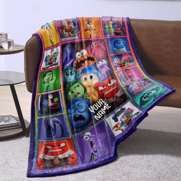 Personalized Inside Out 2 Blanket, Go To Sleep Blanket, Custom name Blanket - Image 3