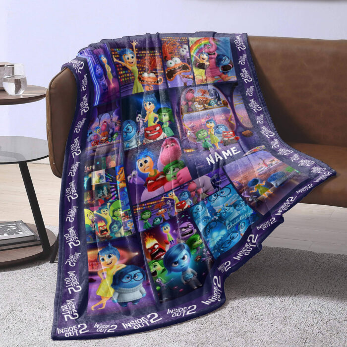 Personalized Inside Out 2 Blanket, Go To Sleep Blanket, Custom name Blanket - Image 2