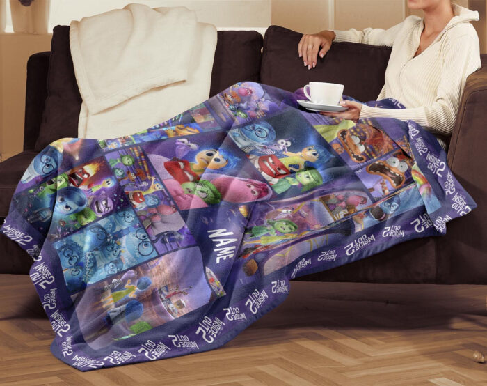 Personalized Inside Out 2 Blanket, Go To Sleep Blanket, Custom name Blanket - Image 3