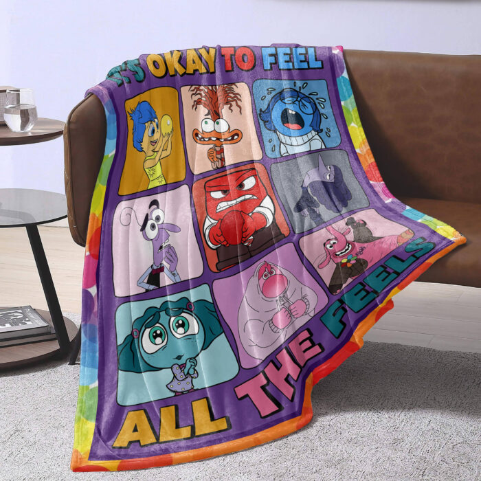 Personalized Inside Out 2 Blanket, Go To Sleep Blanket, Custom name Blanket - Image 2