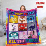 Personalized Inside Out 2 Blanket, Go To Sleep Blanket, Custom name Blanket