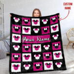Personalized Minnie Mouse Blanket, Disney Blanket, Custom name Blanket