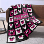Personalized Minnie Mouse Blanket, Disney Blanket, Custom name Blanket - Image 3
