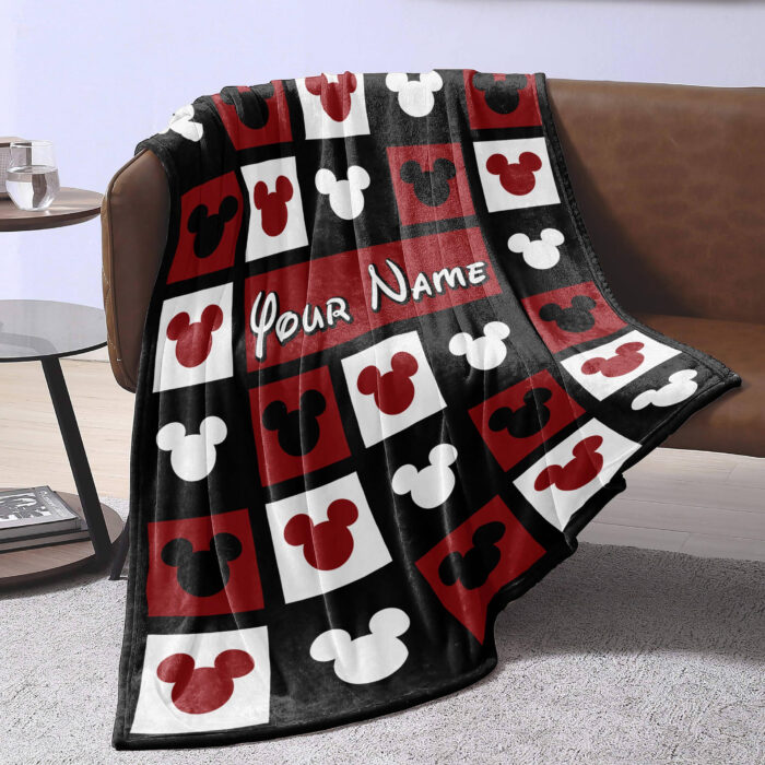 Personalized Mickey Mouse Blanket, Disney Blanket, Custom name Blanket - Image 2