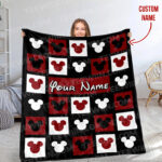 Personalized Mickey Mouse Blanket, Disney Blanket, Custom name Blanket