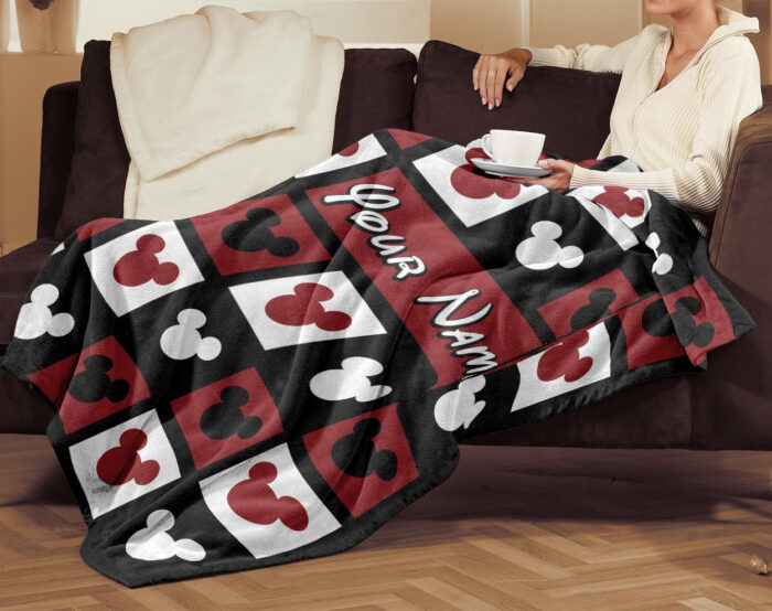 Personalized Mickey Mouse Blanket, Disney Blanket, Custom name Blanket - Image 3