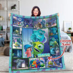 Personalized Monsters, Inc Blanket, Disney Blanket, Custom name Blanket