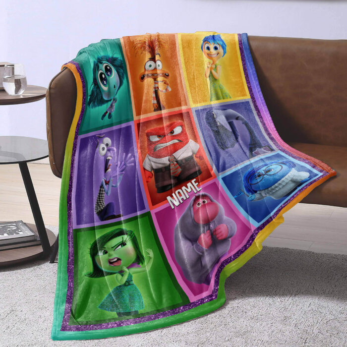 Personalized Inside Out 2 Blanket, Go To Sleep Blanket, Custom name Blanket - Image 3