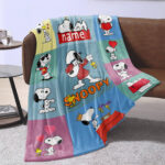 Personalized Snoopy Blanket, Peanuts Blanket, Custom name Blanket - Image 3