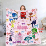 Personalized Inside Out 2 Blanket, Disney Blanket, Custom name Blanket