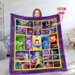 Personalized Inside Out 2 Blanket, Disney Blanket, Custom name Blanket