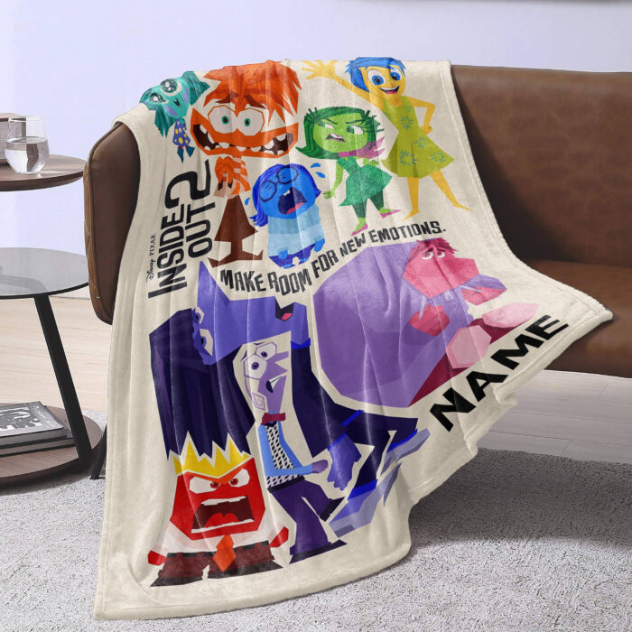 Personalized Inside Out 2 Blanket, Disney Blanket, Make Room For New Emotions Custom name Blanket - Image 3