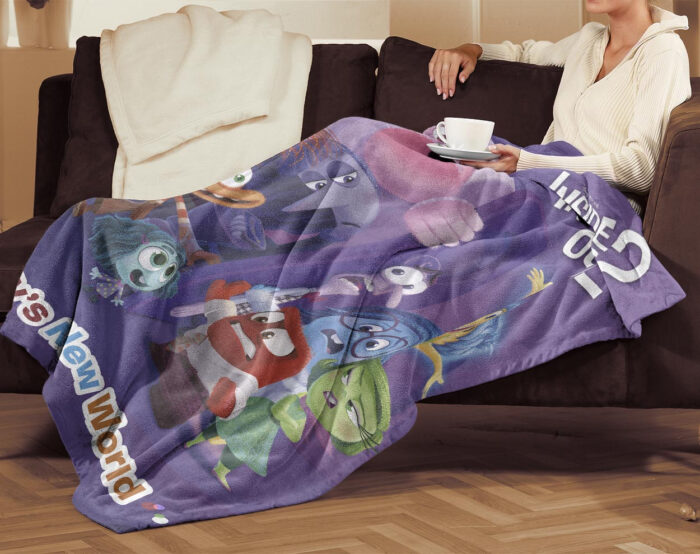 Personalized Inside Out 2 Blanket, Disney Blanket, Custom name Blanket - Image 3