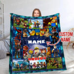 Personalized Roblox Blanket, Roblox Birthday Blanket, Custom name Gamer Blanket