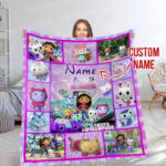 Personalized Gabby's Dollhouse Blanket, Custom name Blanket
