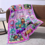 Personalized Gabby's Dollhouse Blanket, Custom name Blanket - Image 3